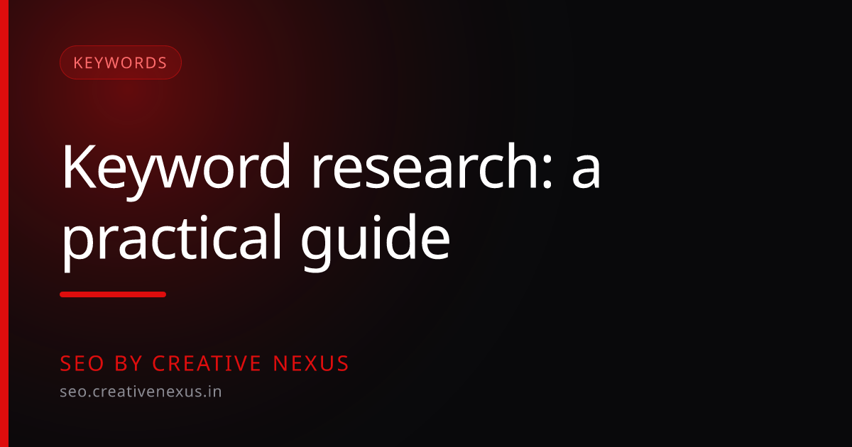 Keyword research: a practical guide